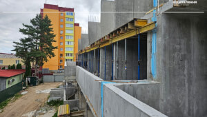 В місті Васильків продовжується  будівництво дев’ятиповерхівкі на місці зруйнованого будинку