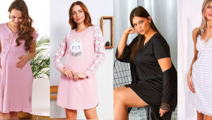 Трикотажні, шовкові та махрові — нічні сорочки великих розмірів