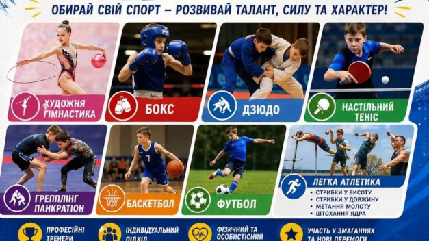 Твоя спортивна історія починається тут: Васильківська ДЮСШ оголошує новий набір дітей!