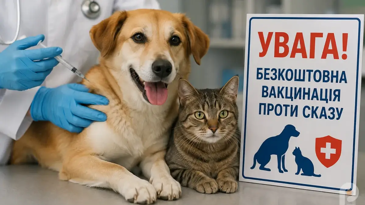 У Василькові та громаді безкоштовно вакцинуватимуть собак і котів проти сказу